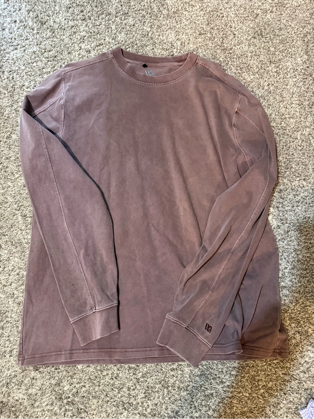 Men's Long-Sleeve Crewneck Shirt in Mauve